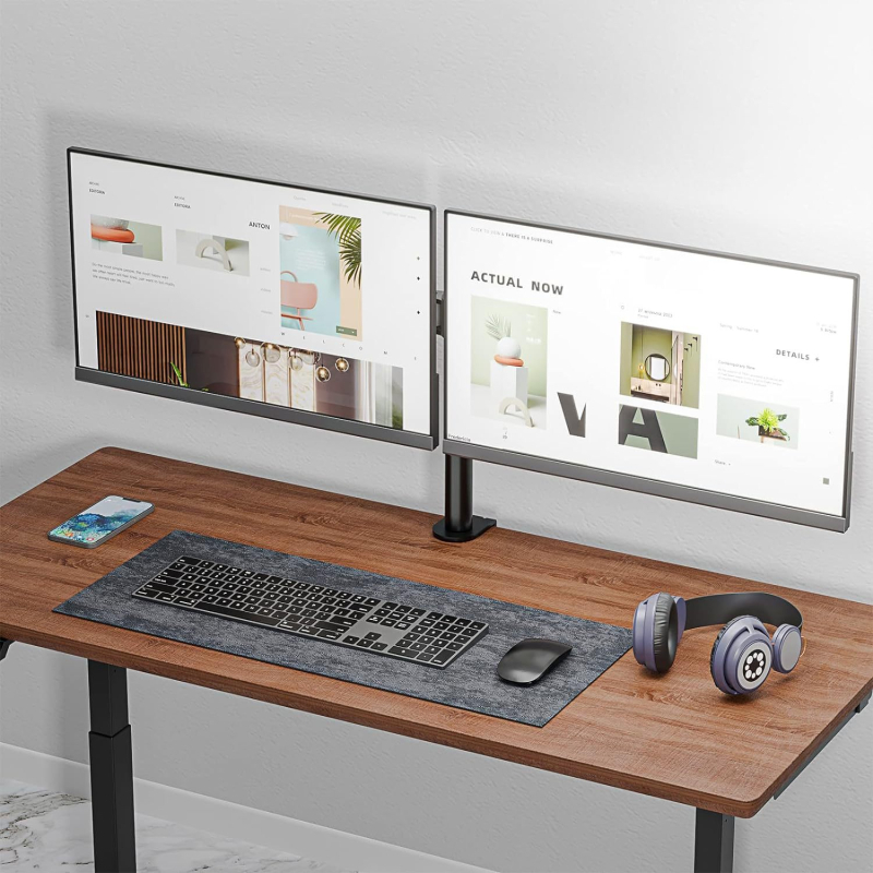 Ekraaniklambri käeraam, perforeerimata pöörlev kahe ekraaniga kinnitus, perforeeritud arvutiekraani universaalne tõstealus