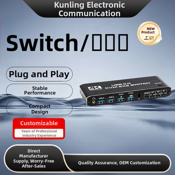 4K HD KVM-lüliti 2 sisendi ja 2 väljundiga maatriksi hostarvuti kahe ekraaniga laiendatud kuvariga usb3.0 turustaja