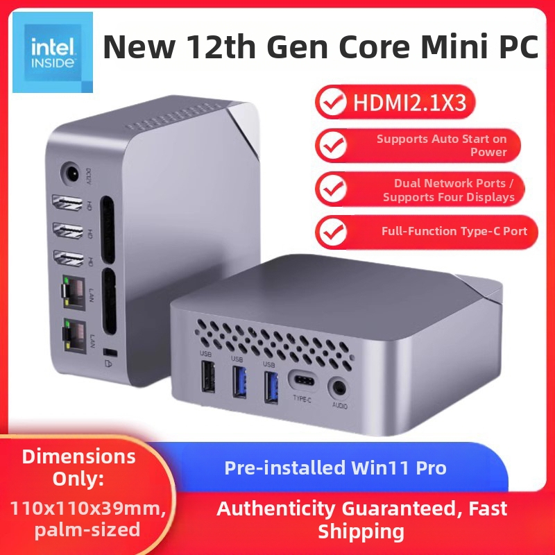 Mini Host N150 divu tīkla portu zems enerģijas patēriņš Win11 Light Office Audio un Video mīkstā maršrutēšana Mini dators Minipc