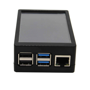 Raspberry Pi 4B 3.5" дисплей + кутия за шаси от ABS шприцван корпус, поддържаща монтаж на вентилатор, радиатор