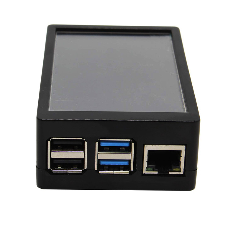 Raspberry Pi 4B 3.5" дисплей + кутия за шаси от ABS шприцван корпус, поддържаща монтаж на вентилатор, радиатор