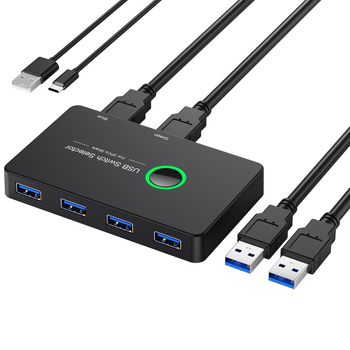 USB3.0 lüliti 4 pordi 2 arvuti välisseadme lüliti adapter USB jaotur KTV lüliti