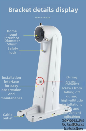 Alumiiniumisulamist jälgimiskuuliga tõstekolonni seinakinnitusklamber universaalne 1605 seinakinnituskolonni kaheotstarbeline riiul