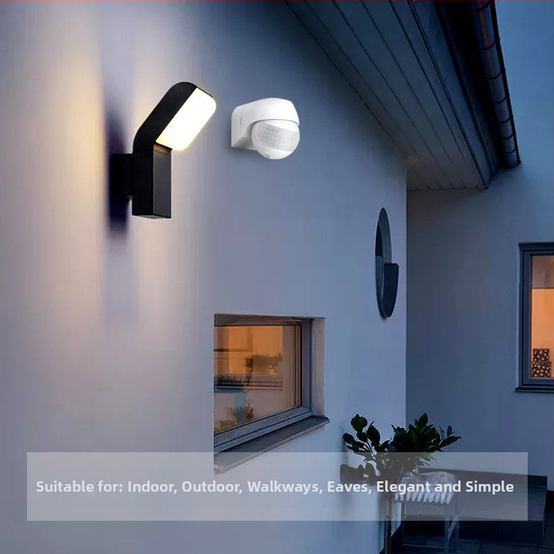 Žmogaus kūno infraraudonųjų spindulių jutiklis, nuotolinis sieninis, vandeniui atsparus lauko indukcinis jungiklis, LED šviesos indukcinis detektorius, PIR