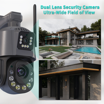 Xiongmai suum pikamaa relvakuuliga kaamera wifi kahe ekraaniga 360 kraadi binokli objektiivi kuulimasina monitor