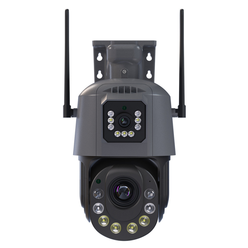 Xiongmai suum pikamaa relvakuuliga kaamera wifi kahe ekraaniga 360 kraadi binokli objektiivi kuulimasina monitor