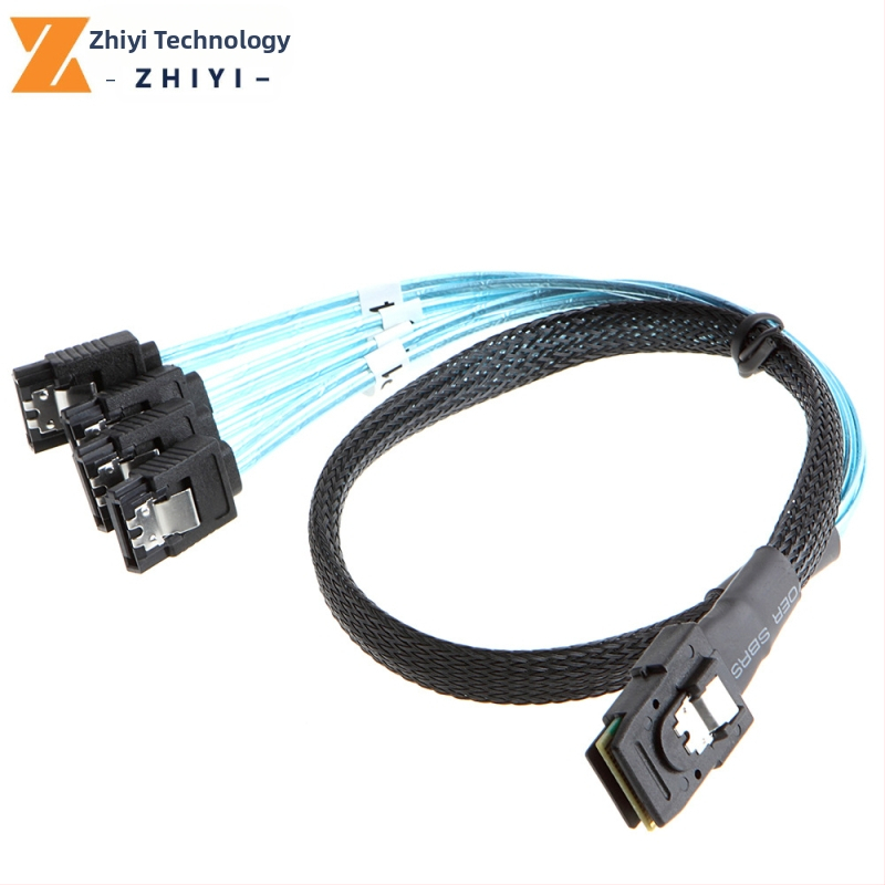 Кабел за данни Mini SAS 8087 към 4 SATA SAS 36p към SATA 3.0 SSD