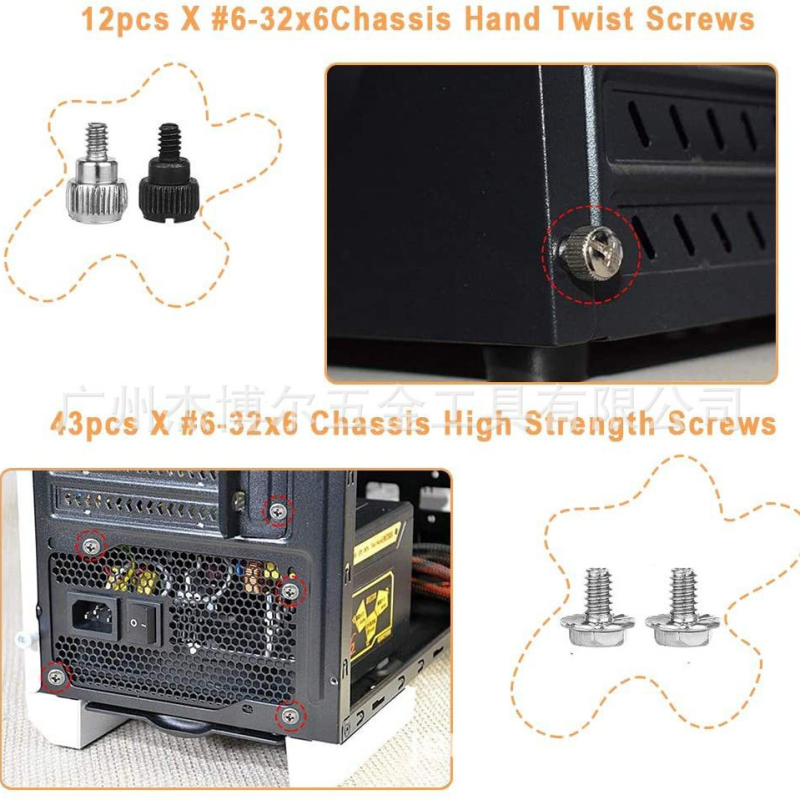 330 vnt. dėžutėje esančių kryžminių įleidžiamųjų galvučių varžtų, stalinio važiuoklės tvirtinimo varžtų, atsuktuvų kombinuotų komplektų