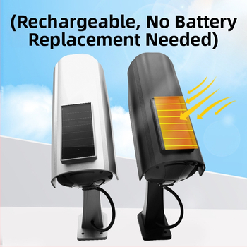 Kamera szimuláció napelemes hamis megfigyelés ezüst fekete modellgép kültéri kültéri vízálló biztonság nagykereskedelem beltéri