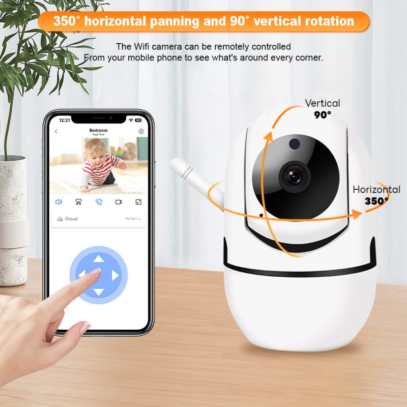 Cameră de supraveghere inteligentă Wifi wireless Minion transfrontalieră HD cu viziune nocturnă în infraroșu, cameră de supraveghere de la distanță