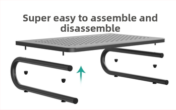 Suport elevat pentru monitor de calculator de înaltă calitate, cu orificiu de răcire, picioare în formă de U, care pot depozita suportul pentru tastatură și computer, pe masă.