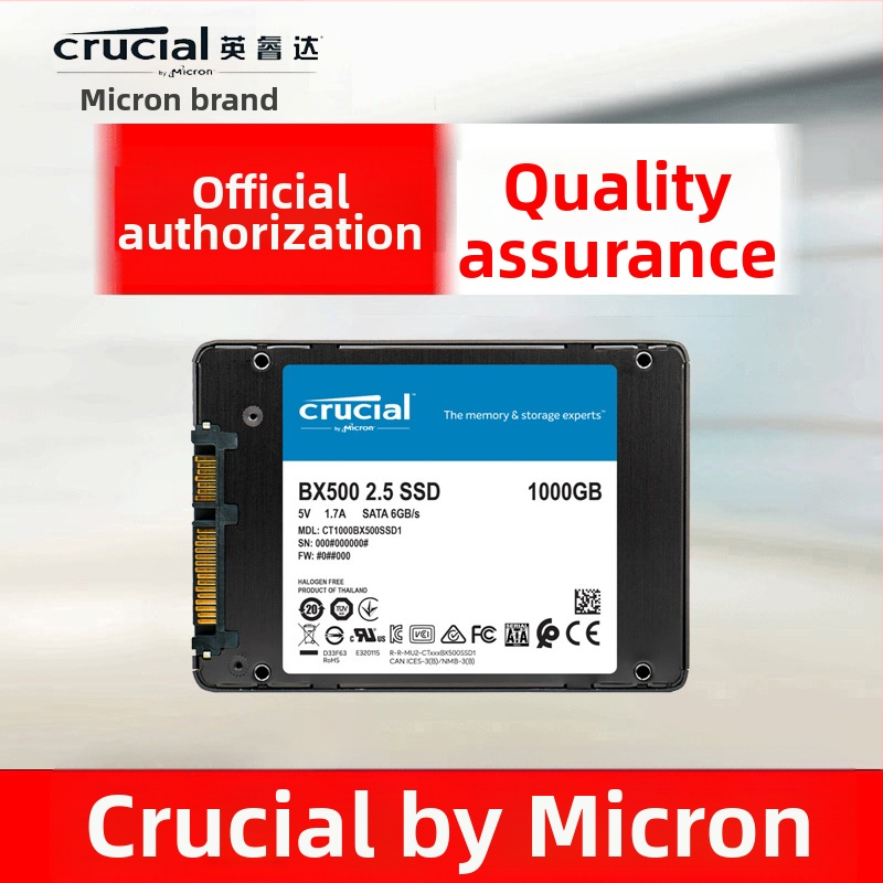 Kehtib INRIDA BX500 1TB SSD jaoks SSD SATA3.0 Liides Lugemiskiirus 540 MB/s