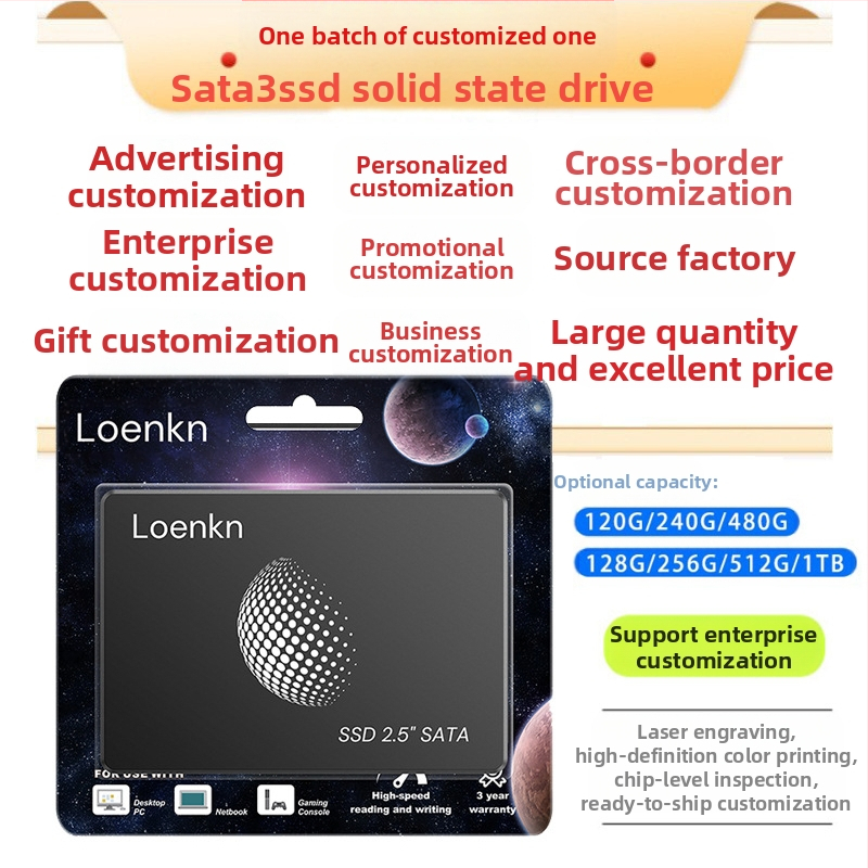 Piiriülene eksport SSD SSD kõvaketas 2,5 tolli 128G256G 512g SSD kohapeal tehase otsemüük Sata3