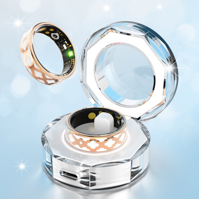 Piiriülene uus nutikas rõngas, pulsisageduse, une, vere hapnikumonitooringu, kaughoolduse, mitmeharjutuse, astmelise emaili värvimise protsess