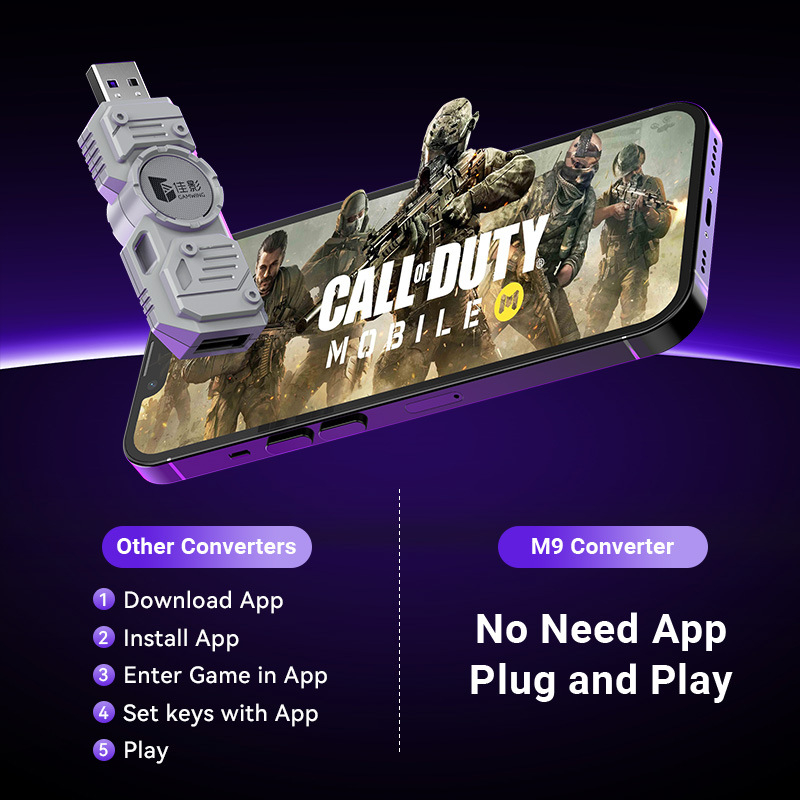 Gamwing M9 mobilo spēļu pārveidotājs Android iOS Call of Duty