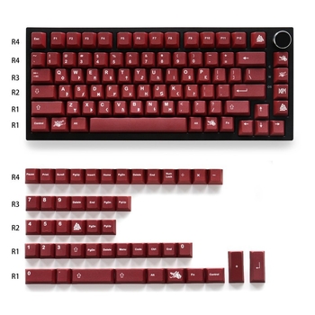 Gmk Blot Blood Sacrifice punane mehaaniline klaviatuuri klahvikatete komplekt Pbt sublimatsioon kirsipunane originaalkõrgus