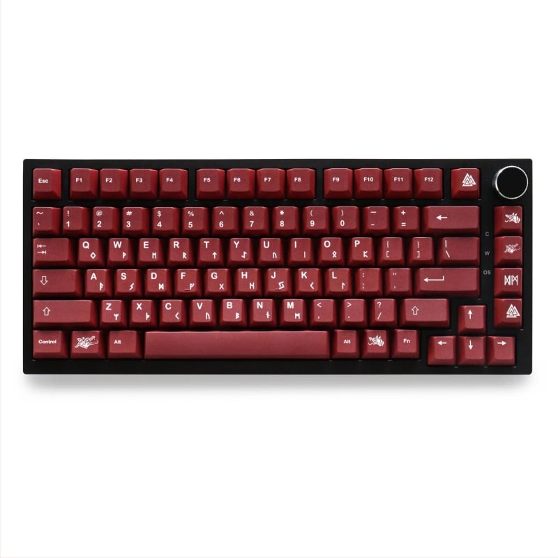 Комплект клавиши за механична клавиатура Gmk Blot Blood Sacrifice Red PBT, сублимация, череша, оригинална височина