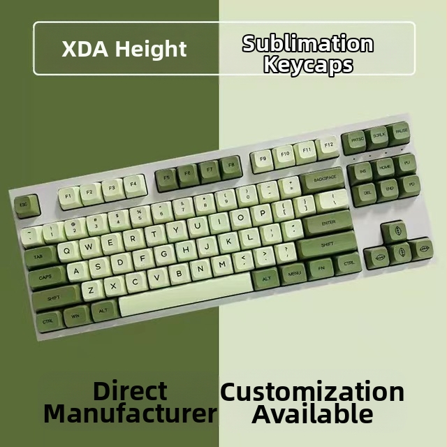 Matcha Xda profiiliga Pbt-värvisublimatsiooniga klahvikatted korea, tai, jaapani ja vene keele jaoks, 123 klahvi, kotis