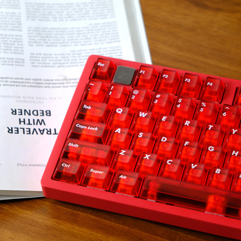 Punase ja valge uduvärvi läbipaistev originaalkõrgusega klahvikate, väike komplekt, sobib 60 68 64 72 75 84 87 ja teistele massiiviklahvidele