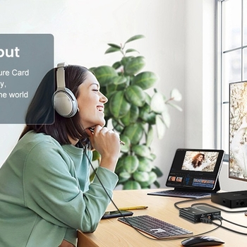 4K videokaardi kõrglahutusega videosalvestuskassett, heli sisend, toetab Yuy2 Mjpeg salvestusvormingut