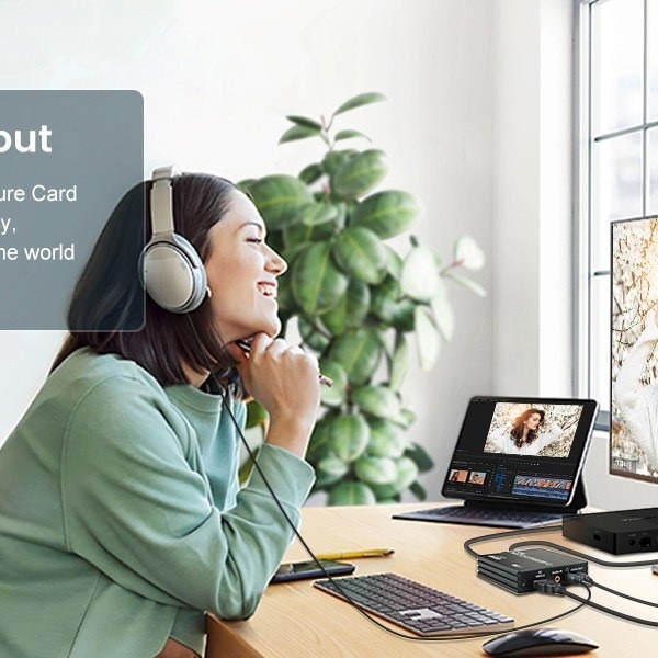 4K videokaardi kõrglahutusega videosalvestuskassett, heli sisend, toetab Yuy2 Mjpeg salvestusvormingut