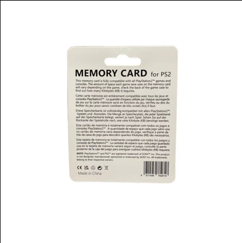 Sobib PS2 mälukaardile 256 MB mälukaardile PS2 256m mälukaardile PS2 256m mälukaardile