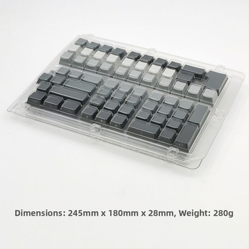 Didmeninė prekyba tarpvalstybiniu, ekstremalios dienos pusėje graviruotu, mažu, pilnu 133 raktų PBT dviejų spalvų įpurškimo, pritaikyto originalaus aukščio, rinkiniu.