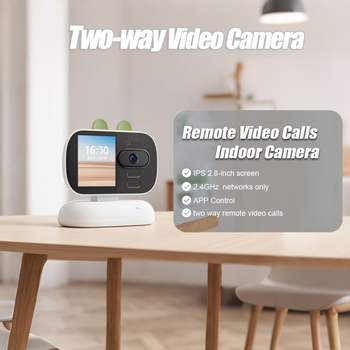 Iekštelpu rotējoša kamera vecāka gadagājuma bērniem 4G videozvana WiFi novērošana ar ekrāna monitora video tālruni