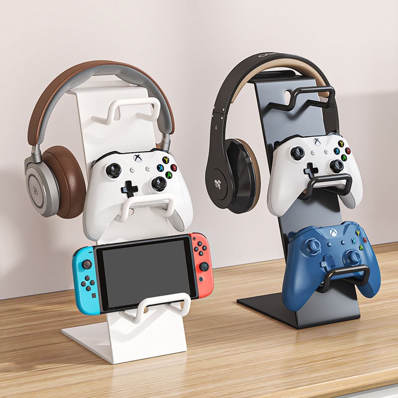 Стойка за дръжка за игра, настолен шкаф за съхранение на Xbox PS5 Switch, поставка за уши за игрова конзола, креативна универсална