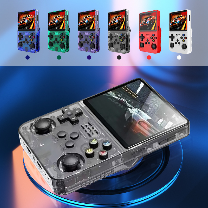 Piiriülene R36S pihuarvuti mängukonsool avatud lähtekoodiga Linuxi süsteemiga 3,5-tolline kaasaskantav IPS-ekraan