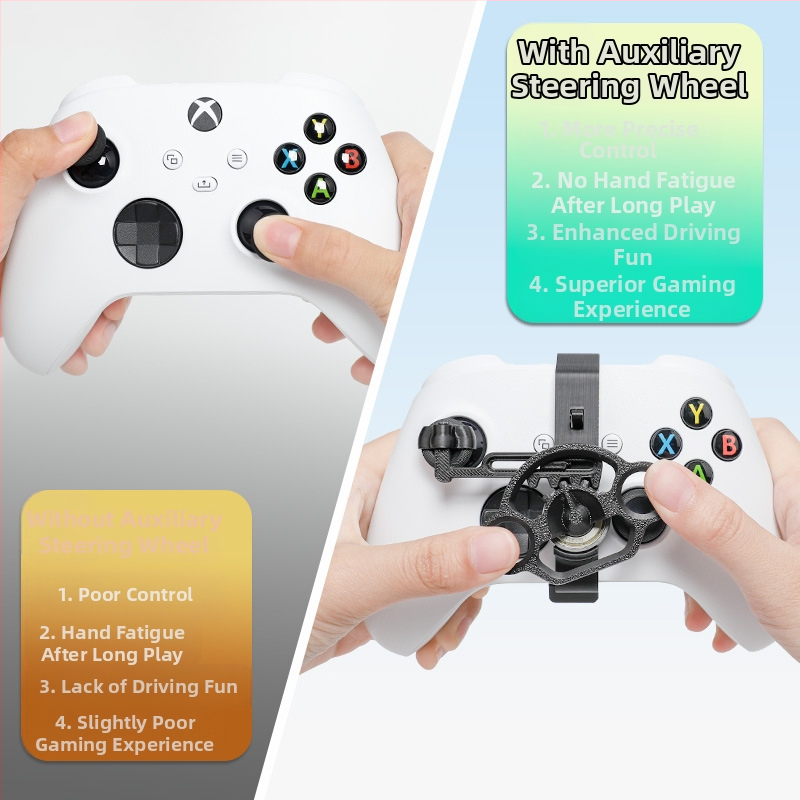 Приложимо за оригинален волан за XBOX, волан с рокер, универсален периферен аксесоар за мини XBOX състезателна игра.