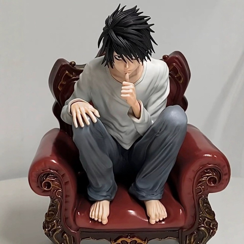 Death Note`i animefilmide ja -televisiooni kahemõõtmelised perifeersed lauakaunistused L.Lawlieti kükitava figuuri modelli kingitus