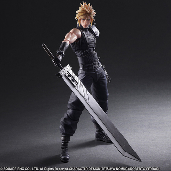 Το Final Fantasy 7 Play Arts άλλαξε στην έκδοση remake. Το PA άλλαξε σε 2ης γενιάς. Το Claude Streff hand office.
