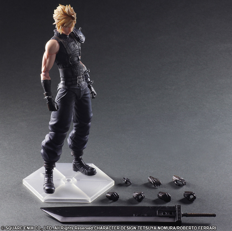 Το Final Fantasy 7 Play Arts άλλαξε στην έκδοση remake. Το PA άλλαξε σε 2ης γενιάς. Το Claude Streff hand office.
