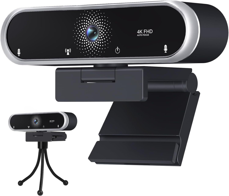 4K számítógépes kamera autofókuszos, ultra-nagy felbontású élő közvetítési kamera USB-illesztőprogram nélküli plug and play online konferenciához