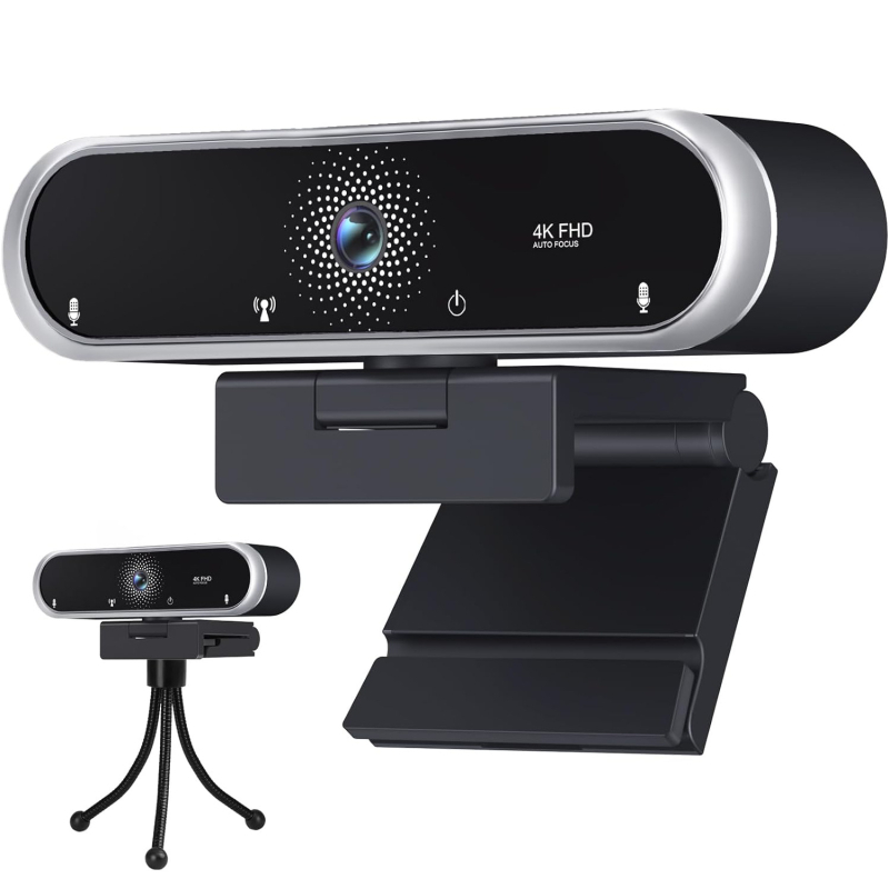 4K datora kamera ar autofokusu un īpaši augstas izšķirtspējas tiešraides apraides kameru, bez USB draivera, pievieno un spēlē tiešsaistes konferences režīmā