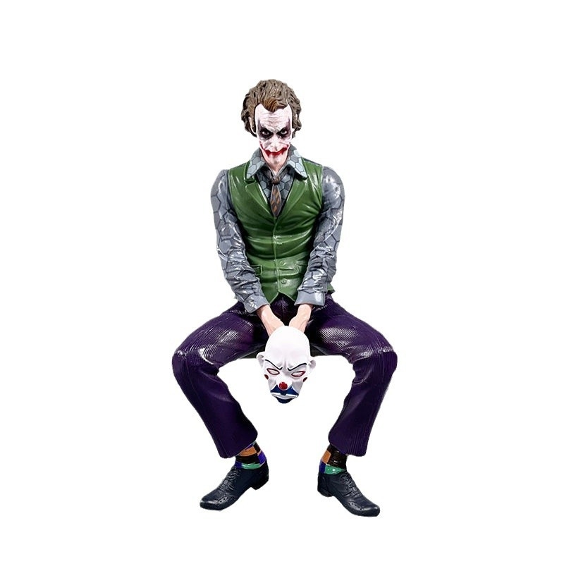 Kloun Heath Ledgeri istumisasend, käsitsi valmistatud katuseauto kaunistused, auto tagumine ripats, auto sisustuskaunistused, tegelaskuju mudel