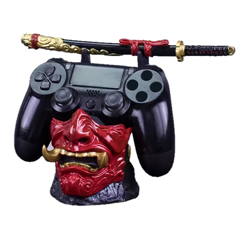„Ghostface Warrior Sword“ rankenos laikiklis, neutralios dervos medžiagos PS5/4 žaidimų konsolės laikiklis, dervos dirbiniai