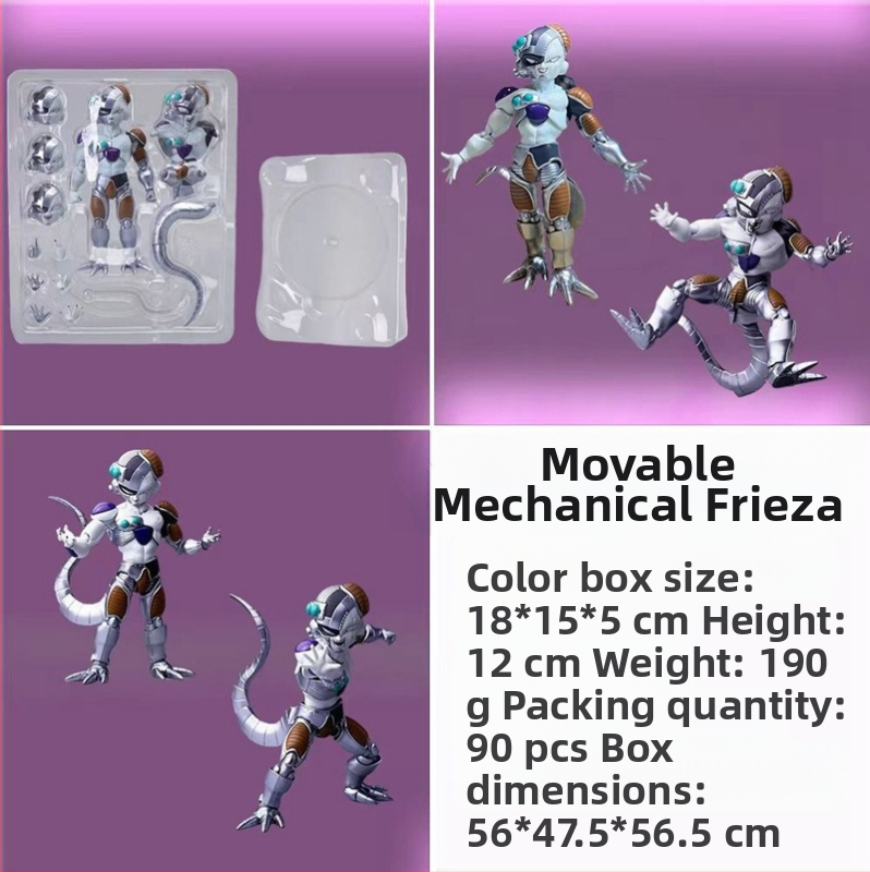 Super Saiyan Villain Z mehaaniline Frieza liigendatud tegevuskuju mudelornamendi karbis figuur