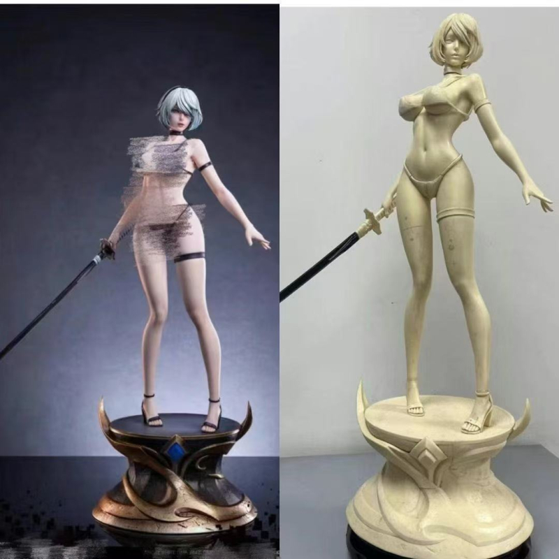 Nier:Automata Nier:Automata Lahe karu ujumistrikoo 2B Kahepealine skulptuurfiguuri mudelkingitus