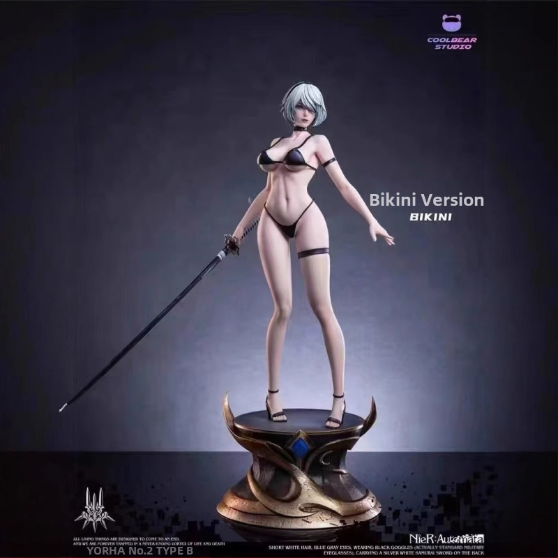 Nier:Automata Nier:Automata Lahe karu ujumistrikoo 2B Kahepealine skulptuurfiguuri mudelkingitus