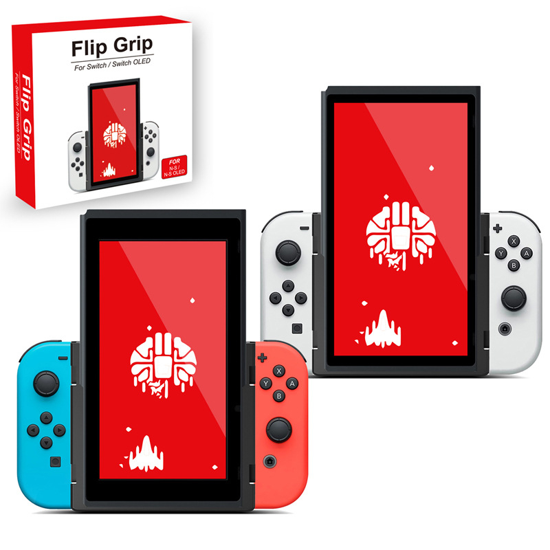 Nintendo Switch OLED un Swtich universālais vertikālais statīvs ar vertikālu ekrāna spēļu rokturi (Flip Grip)
