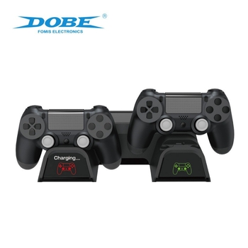 PS4 multifunktsionaalne jahutusalus PS4 mängukäepide kahe istmega laadimine LED-ekraaniga mänguketta hoiurestiga