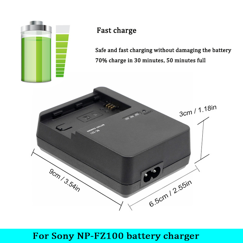 Tinka „Sony“ skaitmeninio mikro veidrodinio fotoaparato įkrovikliui BC-QZ1, NP-FZ100, akumuliatoriaus lizdo įkrovimui