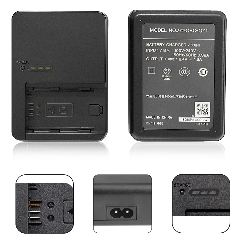 Tinka „Sony“ skaitmeninio mikro veidrodinio fotoaparato įkrovikliui BC-QZ1, NP-FZ100, akumuliatoriaus lizdo įkrovimui