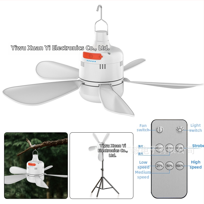 Mažas lubinis ventiliatoriaus lempos lovos bendrabučio tylus USB įkraunamas ventiliatorius lauko stovyklavimo stiliaus palapinė mini ilgaamžė ventiliatoriaus lempa