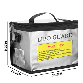 Daudzfunkcionāls litija akumulatora sprādziendrošs somas modelis ar plecu siksnu Droša uzlāde Ugunsdrošs liesmas slāpējošs soma 215 * 145 * 165