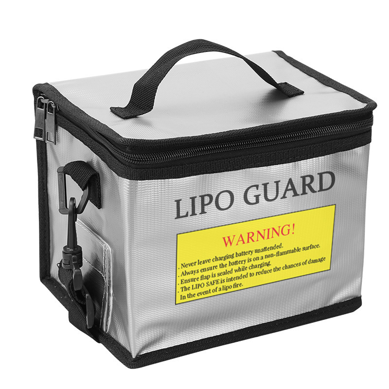 Daudzfunkcionāls litija akumulatora sprādziendrošs somas modelis ar plecu siksnu Droša uzlāde Ugunsdrošs liesmas slāpējošs soma 215 * 145 * 165