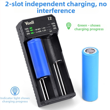 21700 nutikas 26650 akulaadija 18650 NiMH AA nutikas kahe pesaga USB-laadija 2A kiirlaadimine
