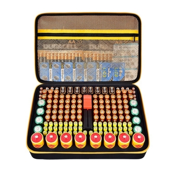 „Amazon“ didelis baterijų krepšys, kosmetikos krepšys, EVA baterijų krepšys, atsparus smūgiams ir ugniai, EVA užtrauktuku užsegamas pakavimo dėžutės įrankių krepšys